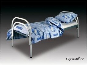 Одноярусные кровати металлические эконом класса в больничные палаты - изображение 1