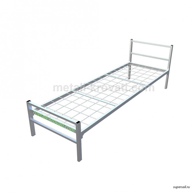Кровать металлическая белая - изображение 1